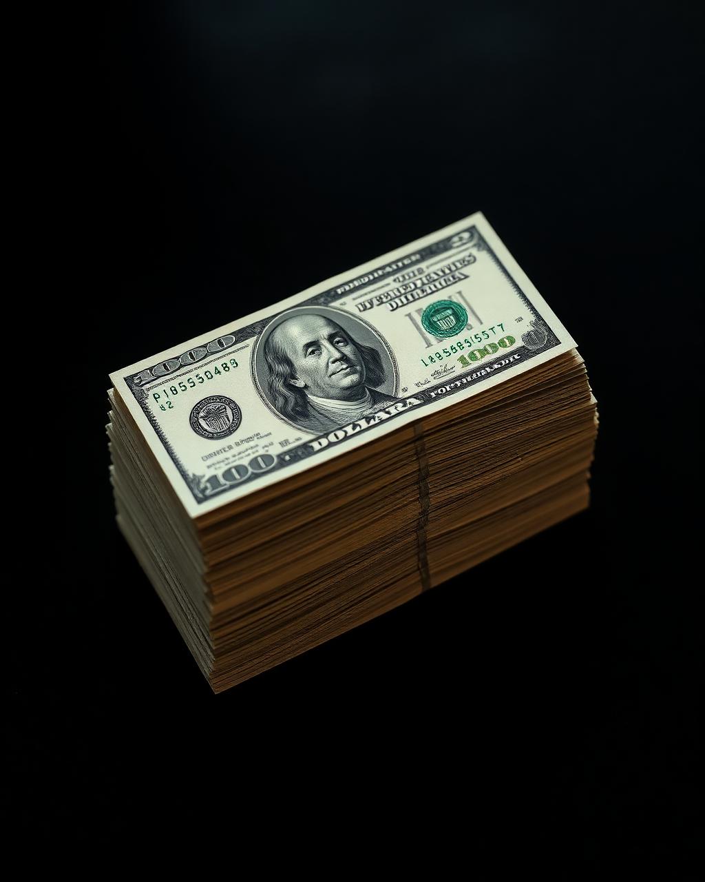 Stack of cash referral reward